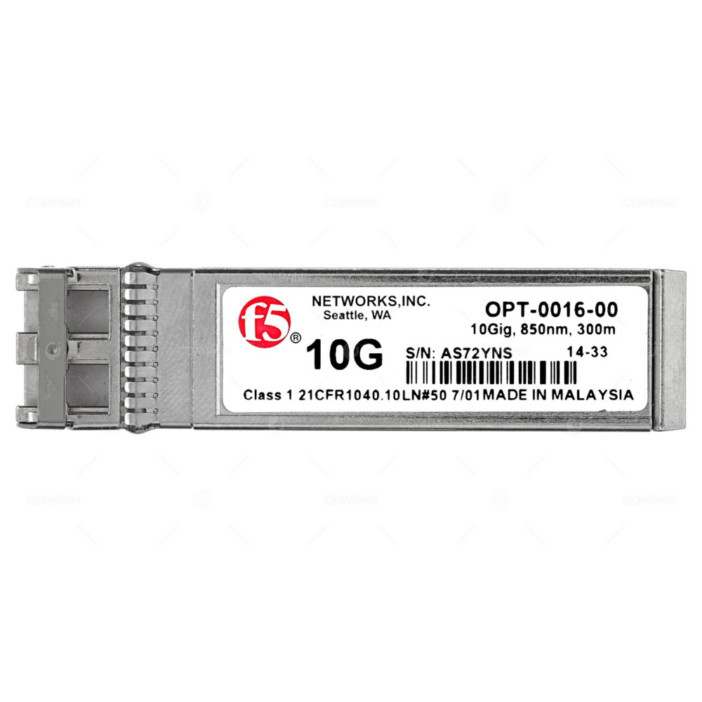 OPT-0016-00 F5 OPTICAL TRANSCEIVER  SFP+ 10G 850NM 300M -